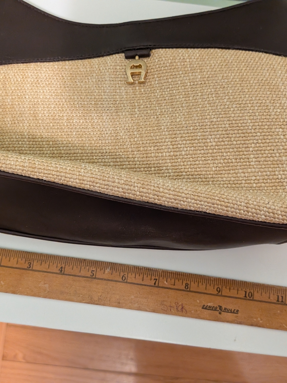Vintage Eitienne Aigner Jute Shoulder Bag - Picture 8 of 9